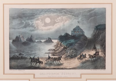 Nathaniel Currier and James Ives, 19th Century, California Scenery, hand colored lithograph