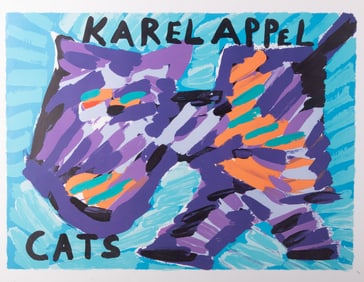 Karel Appel, Dutch (1921-2006), Cats, 1978, lithograph