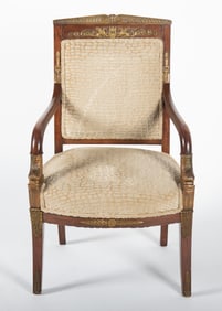 Antique French Empire Fauteuil