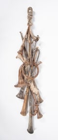 A Large Antique Gessoed Wood Wall Applique