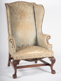 Antique English George II Wingback Arm Chair