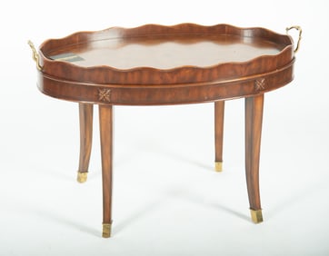 Maitland Smith Oval Tray Top Coffee Table
