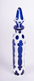 An Empire Style Cut to Cobalt Scent Bottle