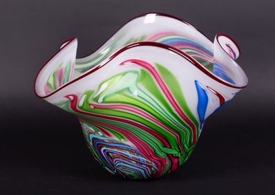 Art Glass Centerpiece Bowl