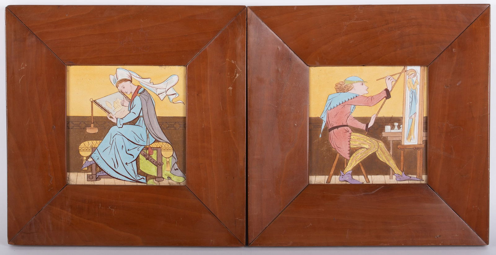 A Pair of English Pottery Tiles, Circa 1847-67 (1 of 4)