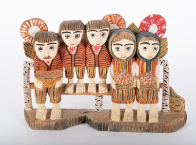 Anton Kaminski (Polish b.1947) Folk Art Wood Carvings