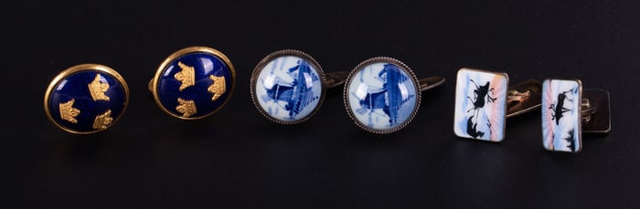 Three Pairs Nice Vintage Cufflinks