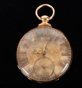 Antique 18K Yellow Gold Pocket Watch