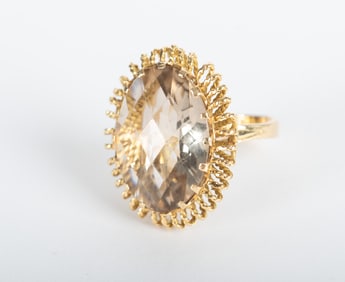 Vintage 14k and Citrine Cocktail Ring
