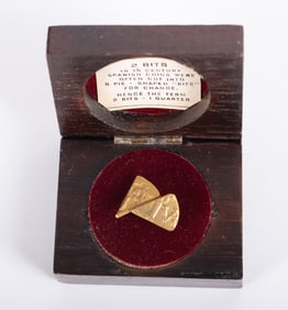 18th Century "2 Bits" Gold Coin Earrings