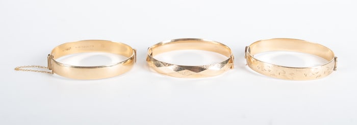 Gold Bangles 9CT Metal Core