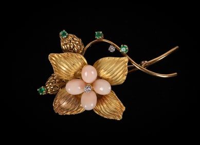 Vintage 18K Yellow Gold Cartier Brooch