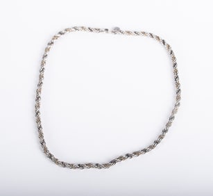 Tiffany Sterling/18K Rope Necklace