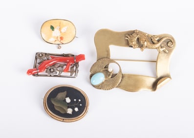 Four Antique Brooches