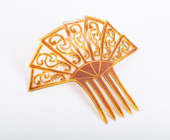 Victorian Celluloid Large Hair Comb