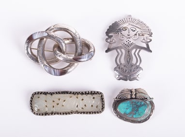 Unique Lot of Vintage Sterling Brooches