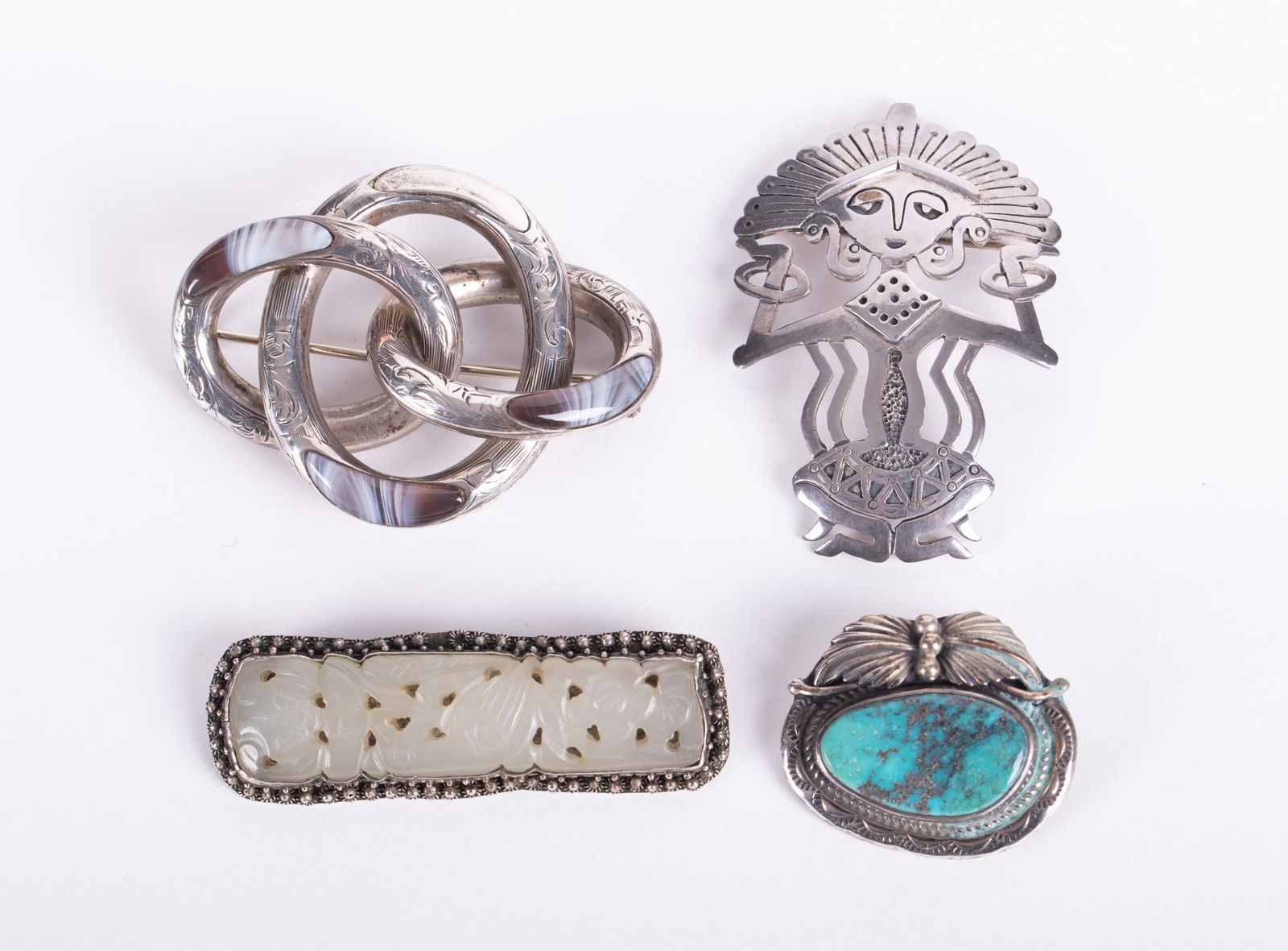Unique Lot of Vintage Sterling Brooches (1 of 2)