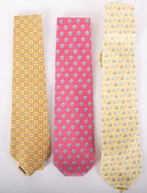Three Silk Ties by Salvatore Ferragamo and Vineyard Vines, Martha's Vineyard
