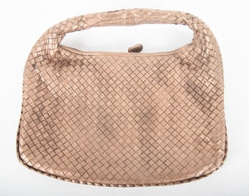 Bottega Veneta Intrecciato Bronze Leather Shoulder Tote Bag