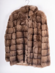 Natural Sable Jacket, Circular with Hood