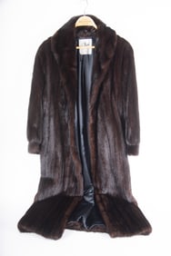 Fine Pave Dark Brown to Black Mink Coat Expressly for Arthurs of Paris, London and New York
