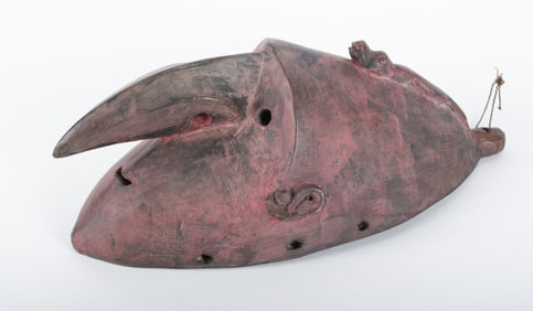 A Carved Wood Ceremonial Mask, Papua New Guinea