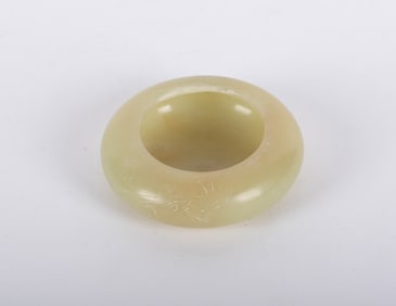 A Diminutive Round Jade Brush Wash Pot