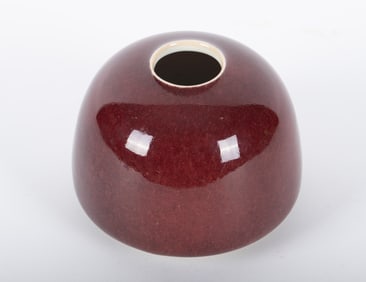 A Chinese Sang de Boeuf Bee-Hive Shaped Brush Wash or Waterpot