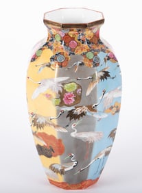 A Large Japanese Porcelain Matsumura Vase