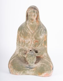 Terracotta Sculpture of a Seated Woman