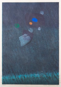 Hideo Hagiwara, Japanese 1913-2007, Germination No 5, 1965, woodcut