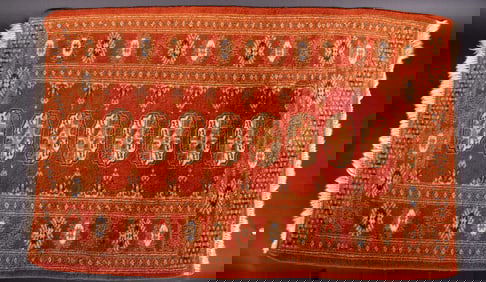 Handwoven Bokhara Design Throw Rug