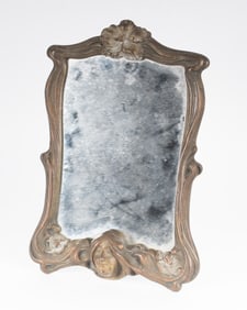 A Period Art Nouveau Figural Mirror