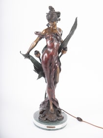 Art Nouveau Style Figural Lamp after Roche