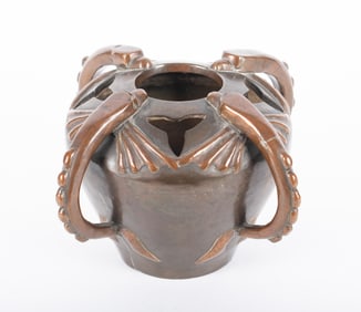 Bronze Art Nouveau Style Vase