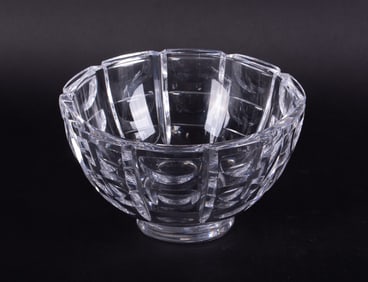A Large Orrefors Crystal Center Bowl