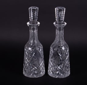 A Pair of Waterford Cut Crystal Decanters