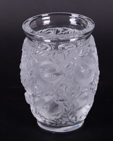 A Lalique Bagatelle Frosted Crystal Vase