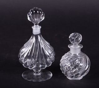 Two Baccarat Crystal Scent Bottles