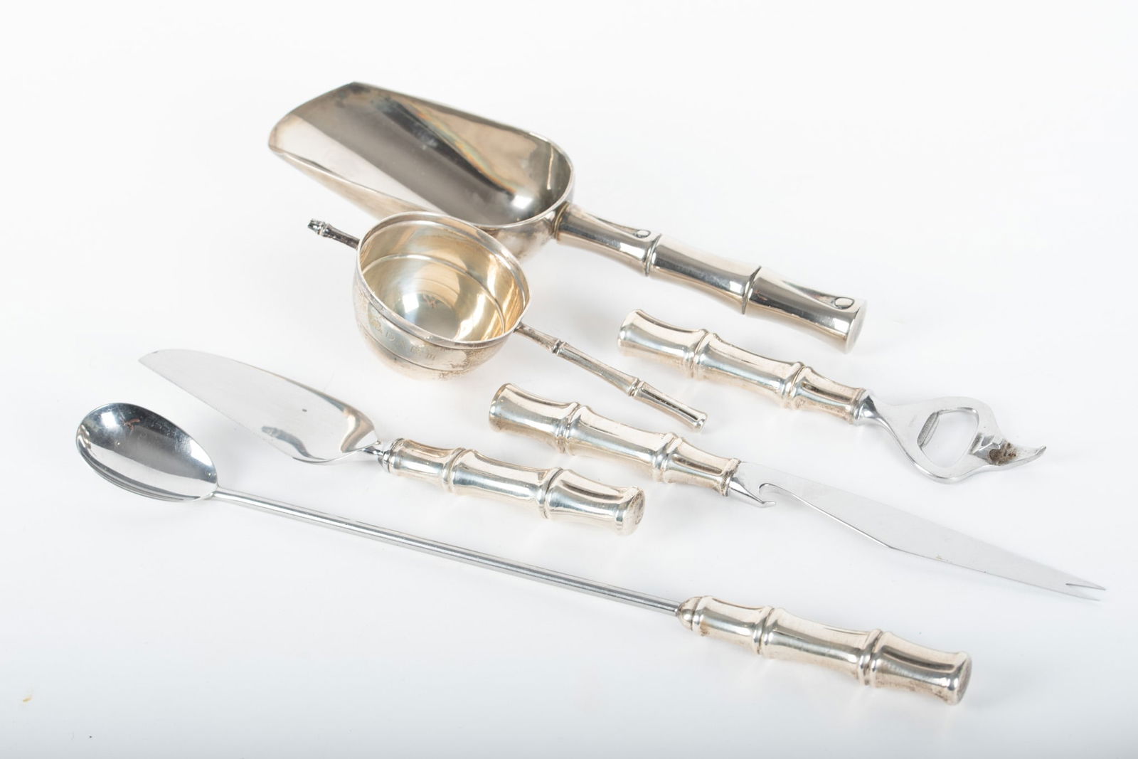 Tiffany & Co. Sterling Handle Bamboo Pattern Bar Set (1 of 4)