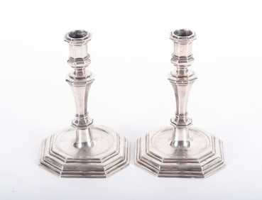 18th Century Candlesticks by Carl Schuch 1710-1720, Augsburg, Germany