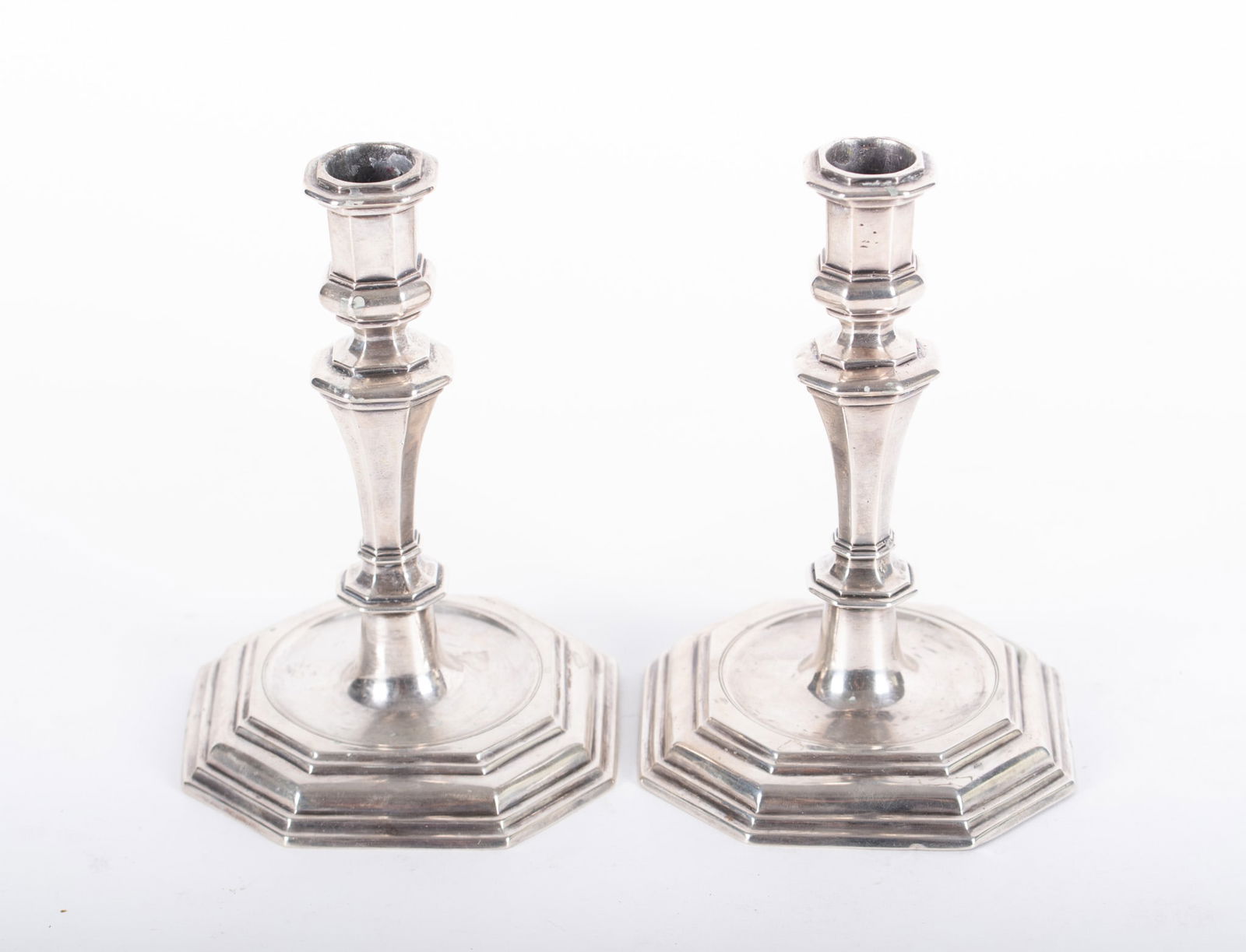 18th Century Candlesticks by Carl Schuch 1710-1720, Augsburg, Germany: 18th Century Candlesticks by Carl Schuch1710-1720, Augsburg, GermanyCandlesticks by silver master Carl Schuch (1682-1731) Augsburg, Germany. Hallmarked 'CS' on the base. On underside of vase another m