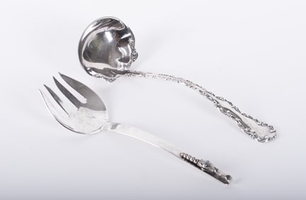 Two Sterling Silver Serving Pieces, Wallace and Ramirez