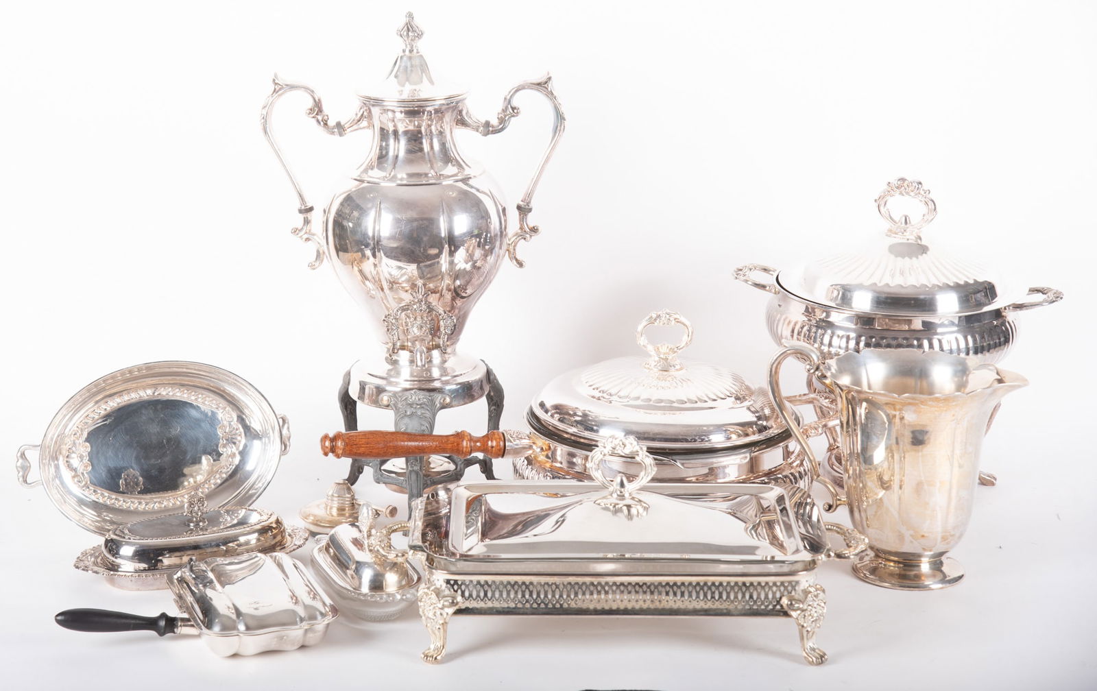 Nine Silverplate Serving Pieces (1 of 3)