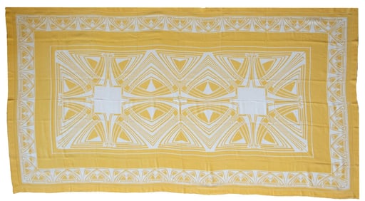 Peter Behrens, Germany (1868-1940), Tablecloth and 12 Dinner Napkins, circa 1905, printed cotton