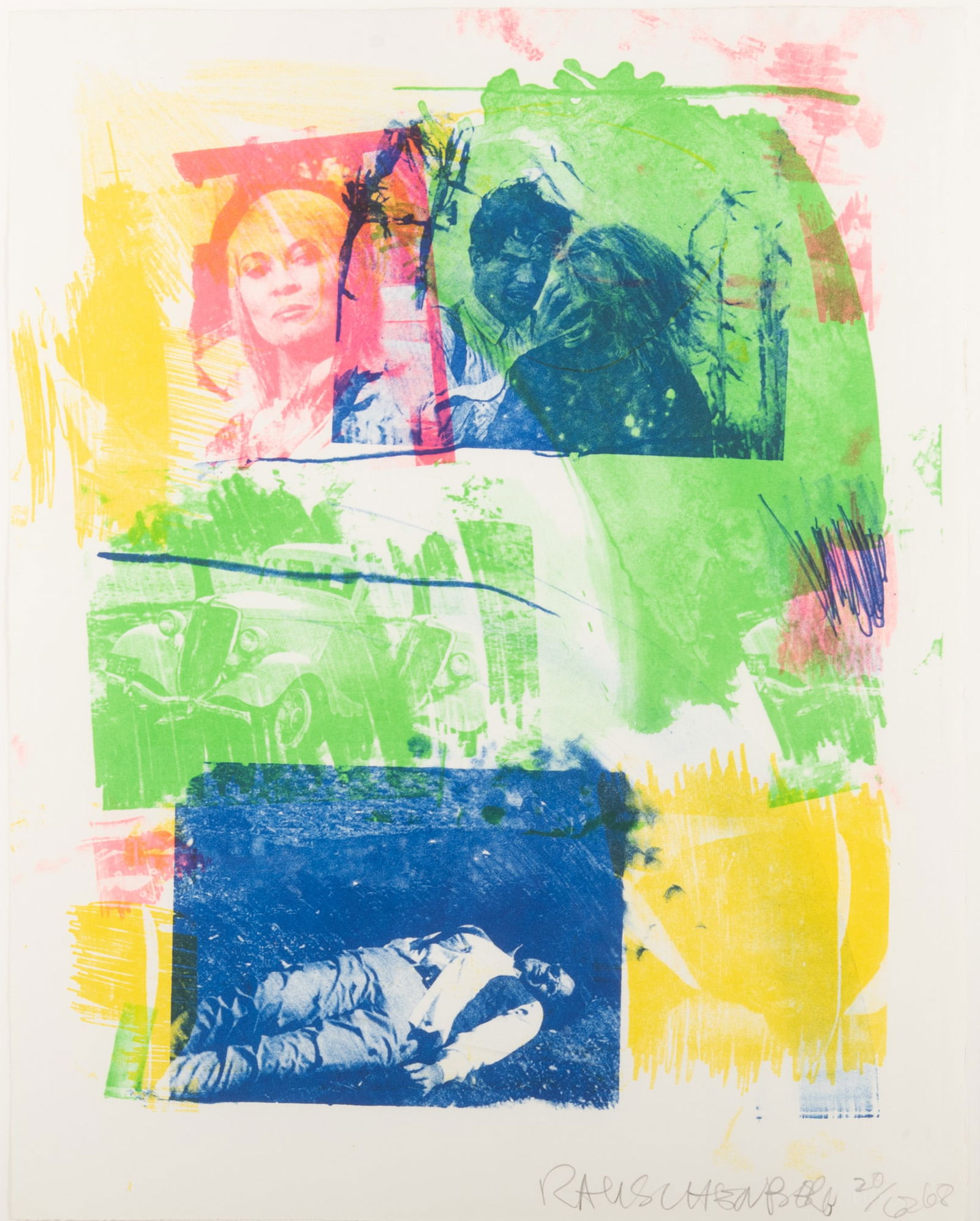 Robert Rauschenberg, American (1925-2008), Storyline 1 (From Reels R and C), 1968, 4-color (1 of 6)