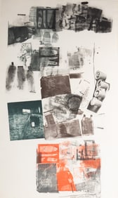 Robert Rauschenberg, American (1925-2008), Water Stop, 1968, lithograph in colors with embossing, on