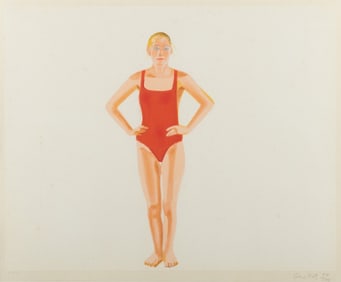 Alex Katz, New York, Maine (b. 1927), Swimmer, 1990, color woodcut, ed. 59/100