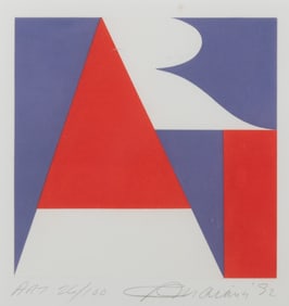 Robert Indiana, New York, Maine, Indiana (1928-2018), Art, 1992, color etching, ed. #26/100