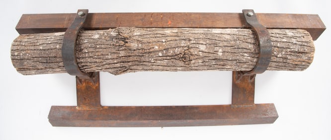 Ken Greenleaf, New York (b. 1945), Hold, 1995, steel and wood wall sculpture